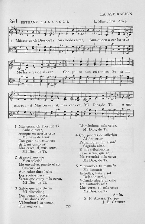 El Himnario para el uso de las Iglesias Evangelicas de Habla Espanola en Todo el Mundo page 283
