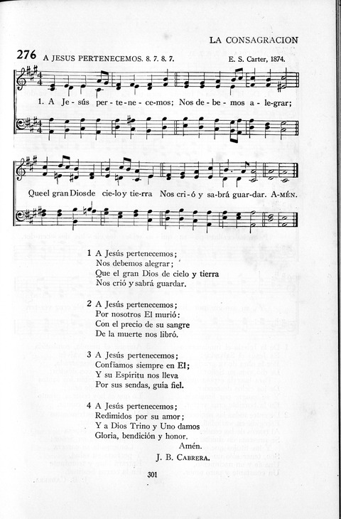 El Himnario para el uso de las Iglesias Evangelicas de Habla Espanola en Todo el Mundo page 301