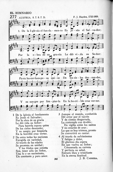 El Himnario para el uso de las Iglesias Evangelicas de Habla Espanola en Todo el Mundo page 302