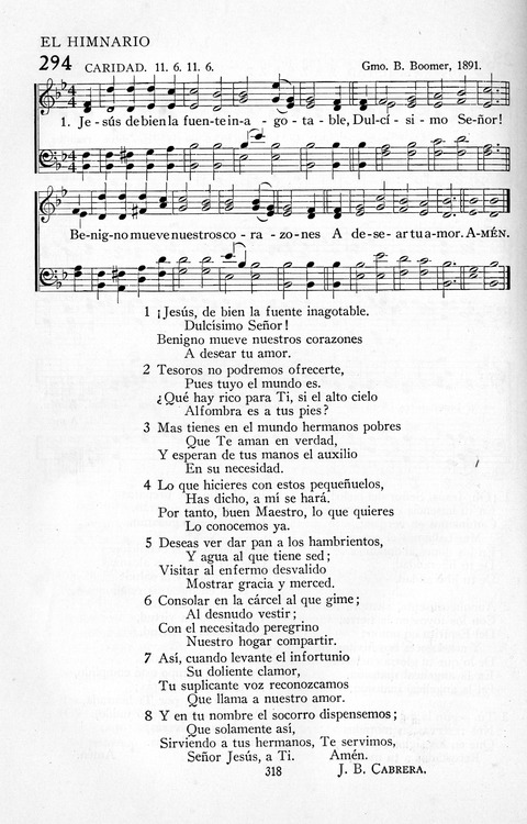 El Himnario para el uso de las Iglesias Evangelicas de Habla Espanola en Todo el Mundo page 318