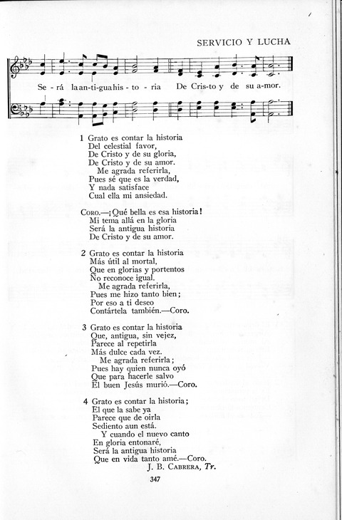 El Himnario para el uso de las Iglesias Evangelicas de Habla Espanola en Todo el Mundo page 347