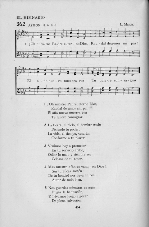 El Himnario para el uso de las Iglesias Evangelicas de Habla Espanola en Todo el Mundo page 404