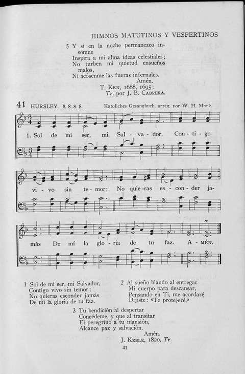 El Himnario para el uso de las Iglesias Evangelicas de Habla Espanola en Todo el Mundo page 41