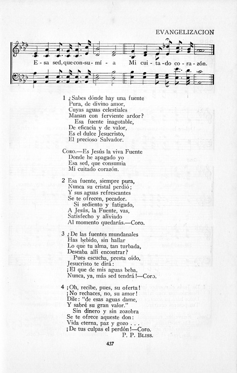 El Himnario para el uso de las Iglesias Evangelicas de Habla Espanola en Todo el Mundo page 438