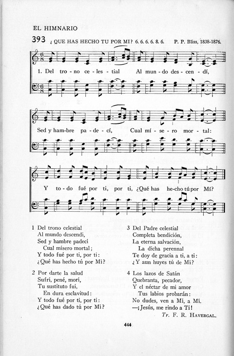 El Himnario para el uso de las Iglesias Evangelicas de Habla Espanola en Todo el Mundo page 445