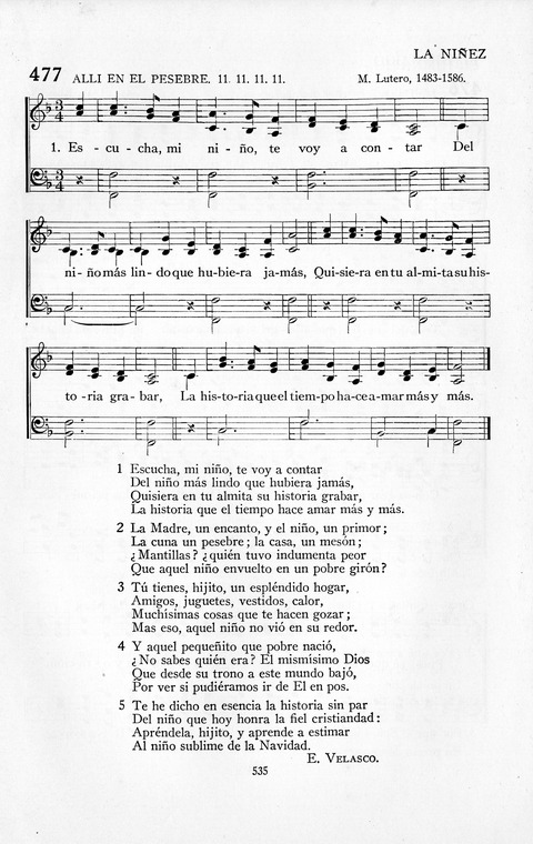 El Himnario para el uso de las Iglesias Evangelicas de Habla Espanola en Todo el Mundo page 536
