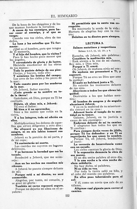 El Himnario para el uso de las Iglesias Evangelicas de Habla Espanola en Todo el Mundo page 552