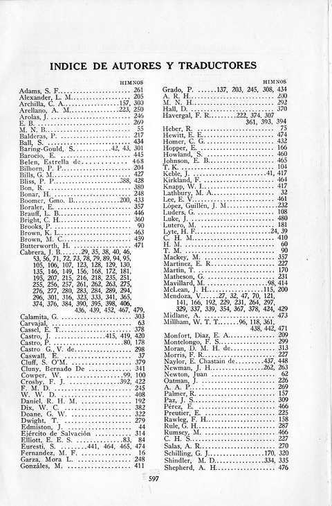 El Himnario para el uso de las Iglesias Evangelicas de Habla Espanola en Todo el Mundo page 597
