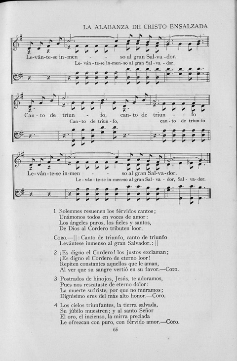 El Himnario para el uso de las Iglesias Evangelicas de Habla Espanola en Todo el Mundo page 65
