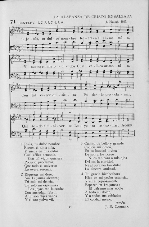 El Himnario para el uso de las Iglesias Evangelicas de Habla Espanola en Todo el Mundo page 71