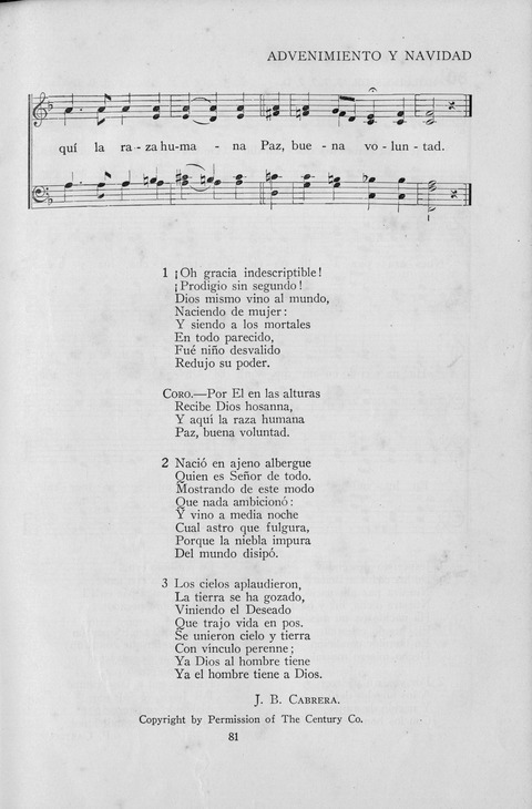 El Himnario para el uso de las Iglesias Evangelicas de Habla Espanola en Todo el Mundo page 81