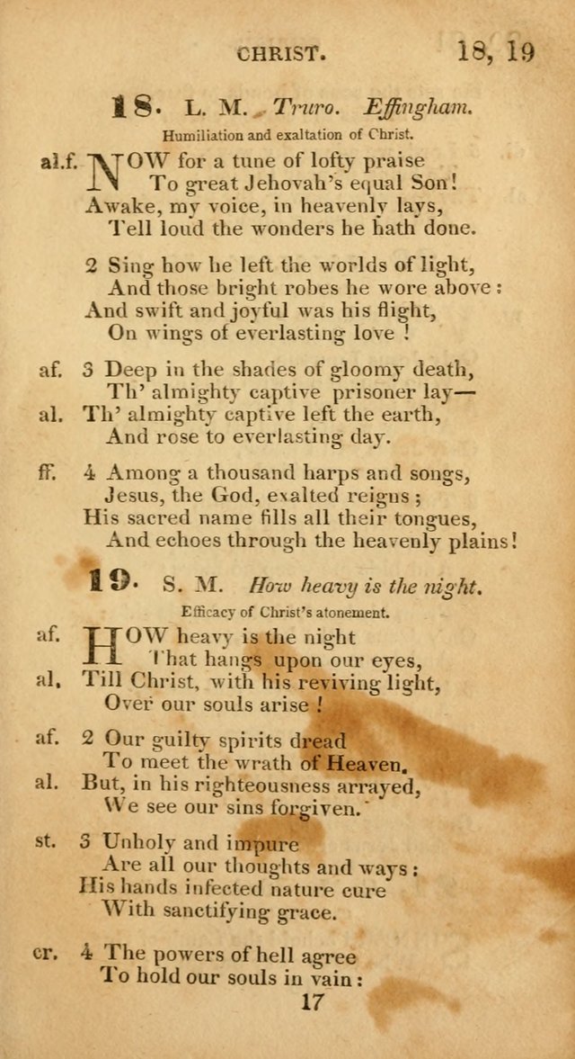 Evangelical Hymns: original and selected: designed for the use of families and private circles; for social prayer meetings, seasons of revival or oother occasions of special interest page 17