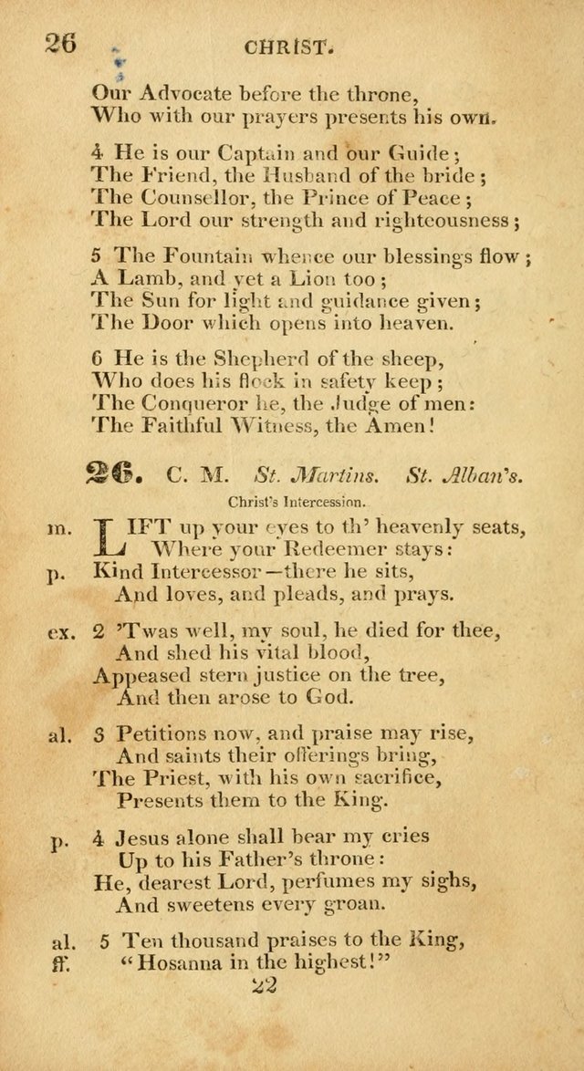 Evangelical Hymns: original and selected: designed for the use of families and private circles; for social prayer meetings, seasons of revival or oother occasions of special interest page 22