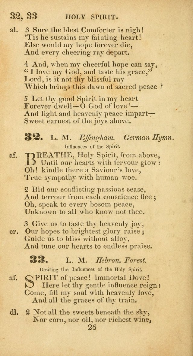 Evangelical Hymns: original and selected: designed for the use of families and private circles; for social prayer meetings, seasons of revival or oother occasions of special interest page 26