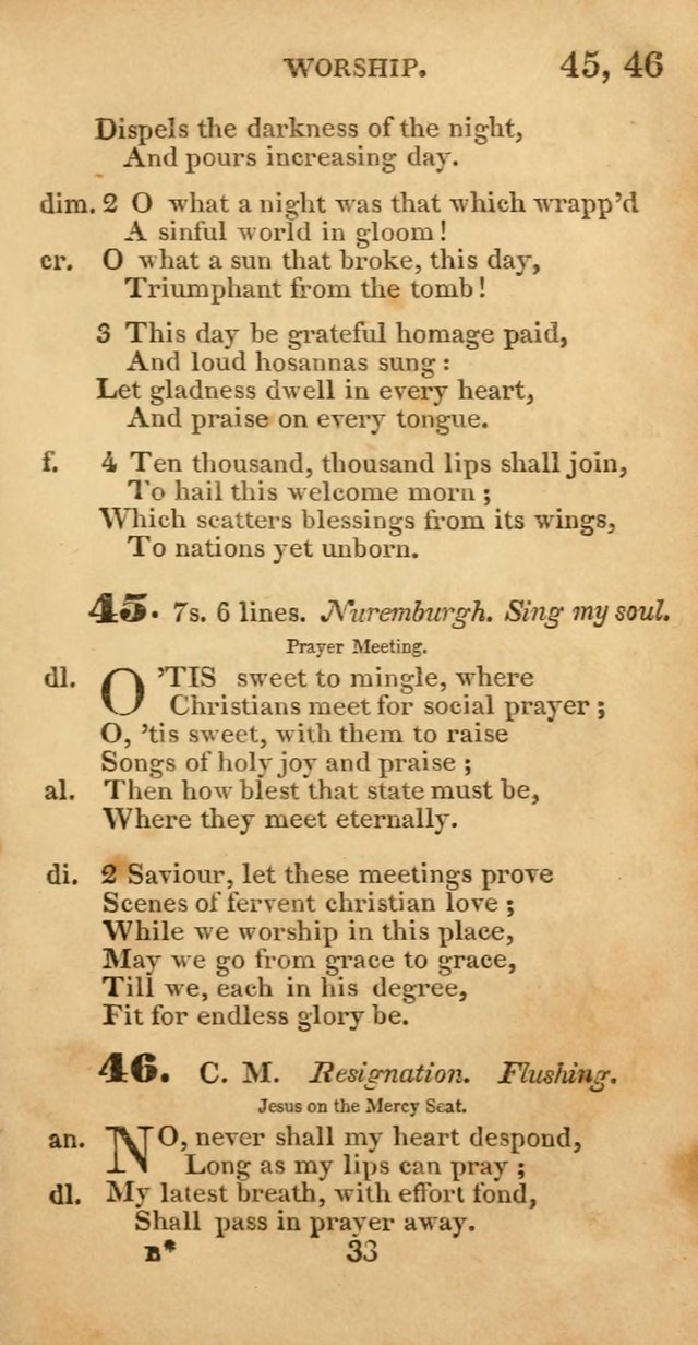 Evangelical Hymns: original and selected: designed for the use of families and private circles; for social prayer meetings, seasons of revival or oother occasions of special interest page 33