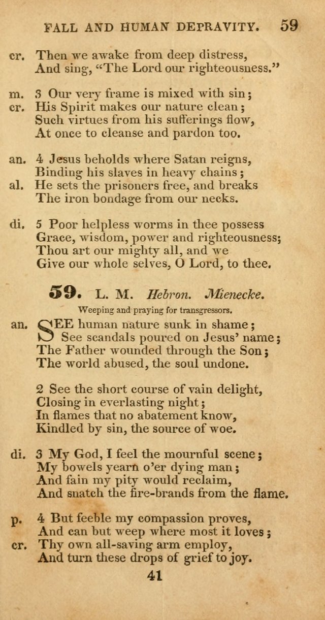 Evangelical Hymns: original and selected: designed for the use of families and private circles; for social prayer meetings, seasons of revival or oother occasions of special interest page 41