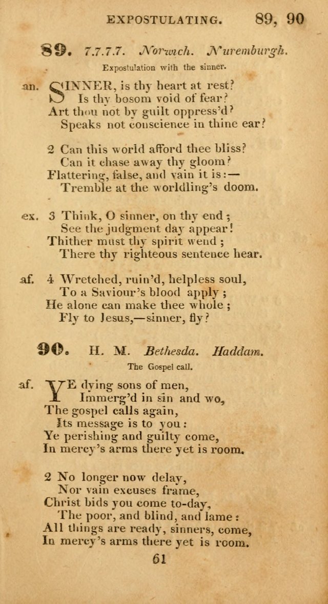 Evangelical Hymns: original and selected: designed for the use of families and private circles; for social prayer meetings, seasons of revival or oother occasions of special interest page 59