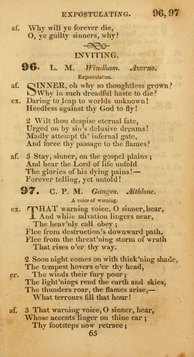 Evangelical Hymns: original and selected: designed for the use of families and private circles; for social prayer meetings, seasons of revival or oother occasions of special interest page 63