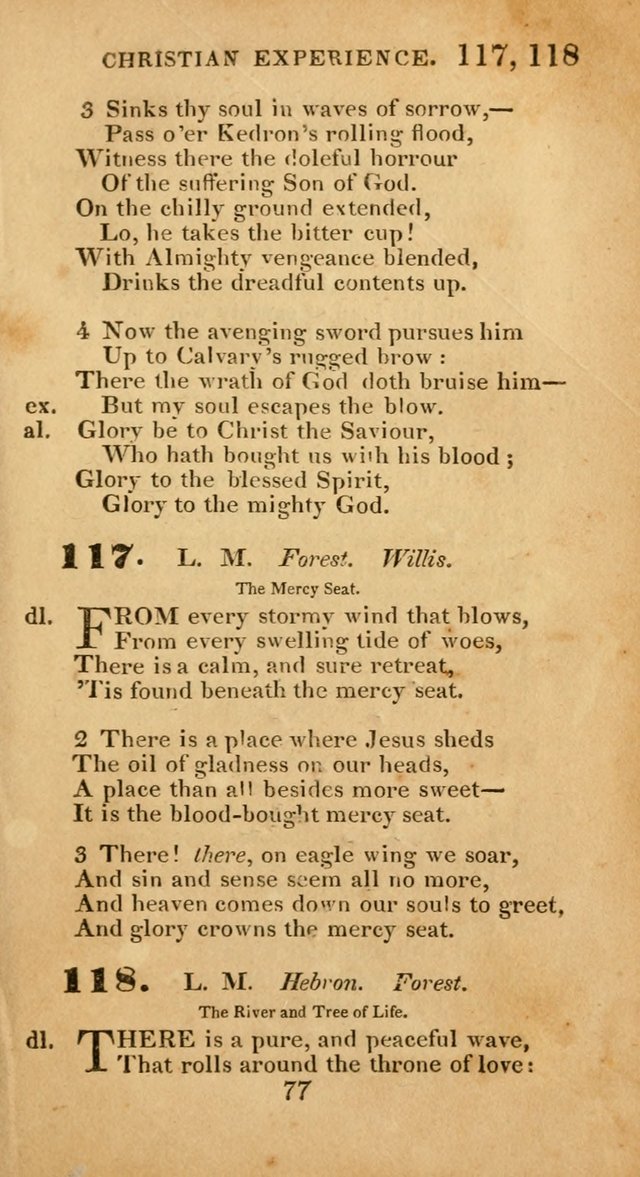 Evangelical Hymns: original and selected: designed for the use of families and private circles; for social prayer meetings, seasons of revival or oother occasions of special interest page 73