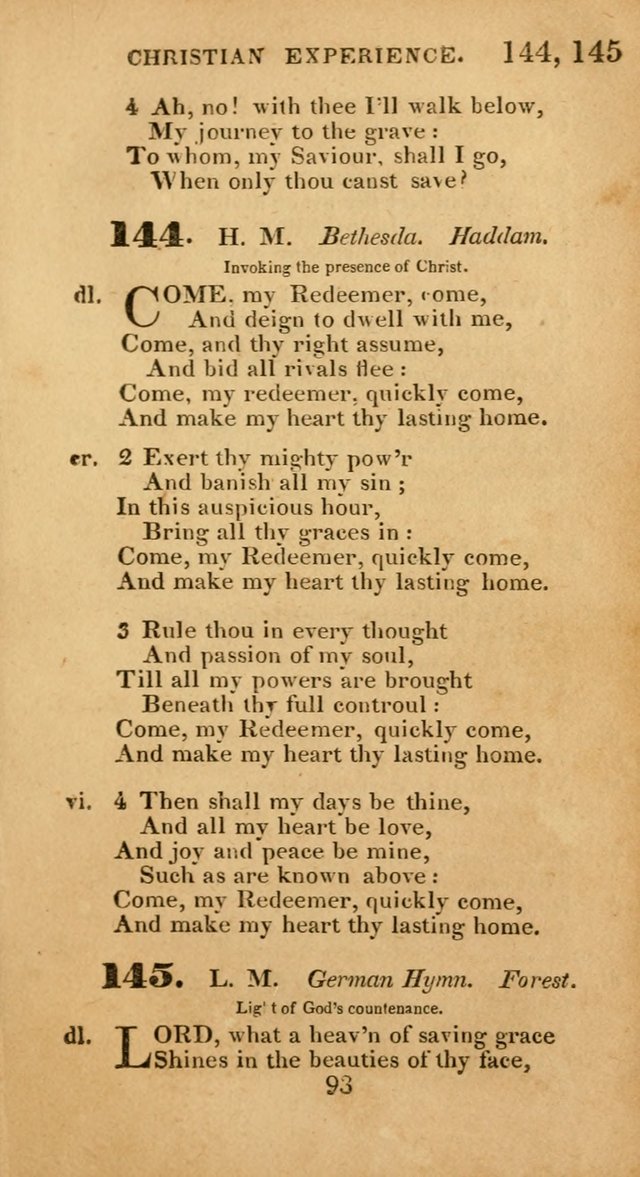 Evangelical Hymns: original and selected: designed for the use of families and private circles; for social prayer meetings, seasons of revival or oother occasions of special interest page 89