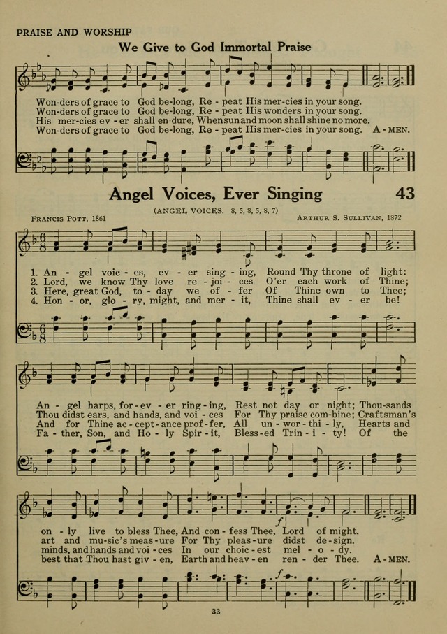 Elmhurst Hymnal: and orders of worship for the Sunday school, young people