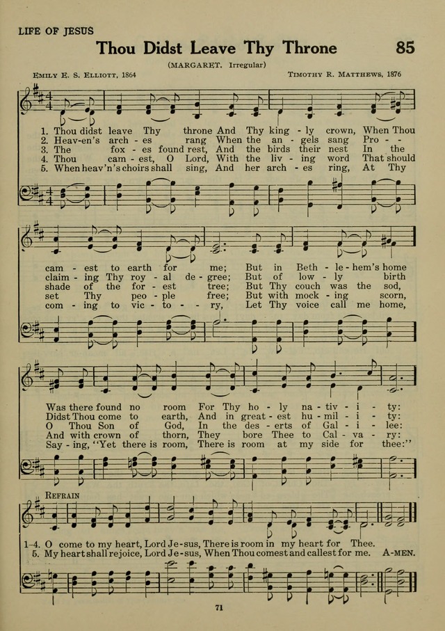 Elmhurst Hymnal: and orders of worship for the Sunday school, young people