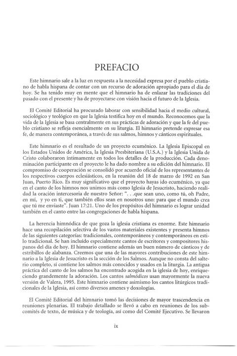 El Himnario Presbiteriano page ix