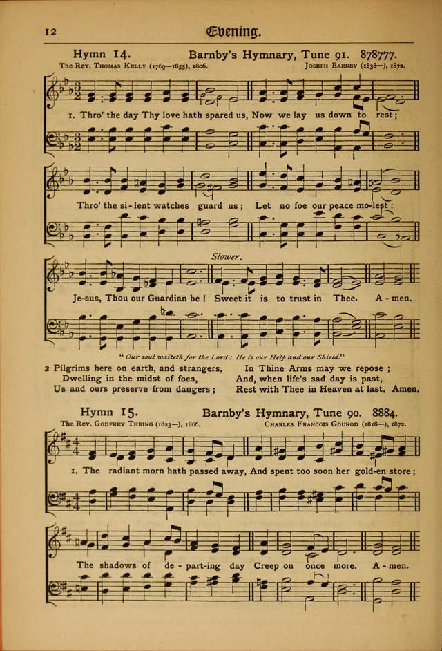 The Evangelical Hymnal with Tunes page 12