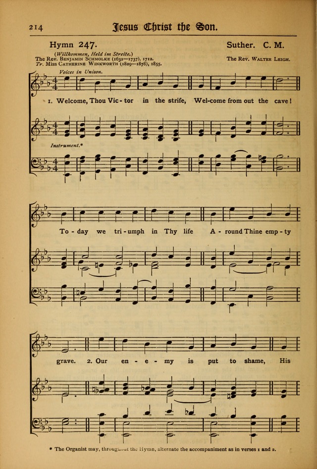 The Evangelical Hymnal with Tunes page 218