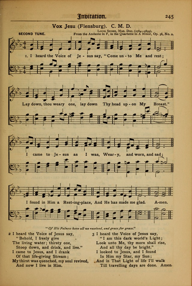 The Evangelical Hymnal with Tunes page 249