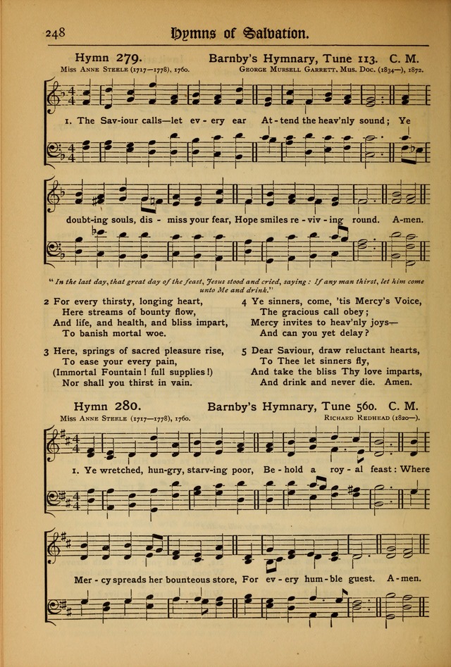 The Evangelical Hymnal with Tunes page 252