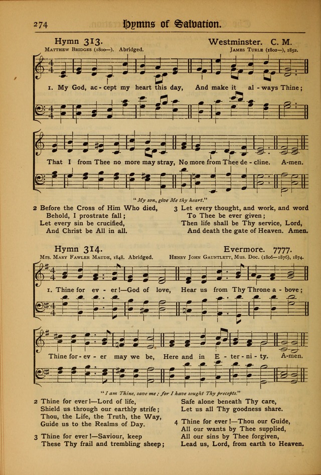 The Evangelical Hymnal with Tunes page 278