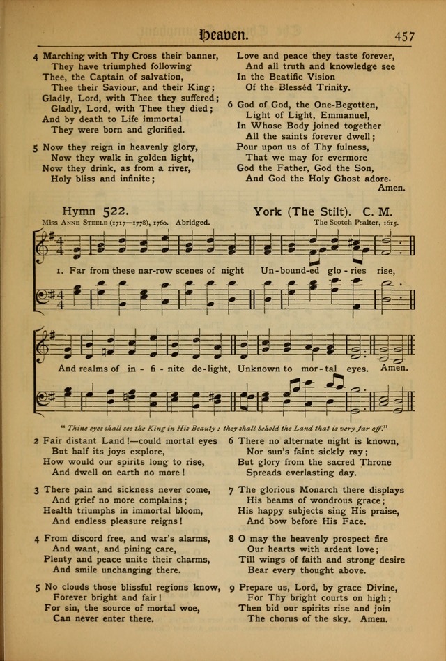 The Evangelical Hymnal with Tunes page 461