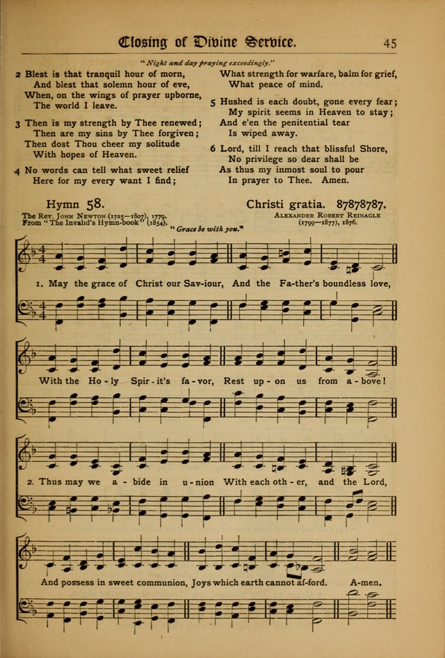 The Evangelical Hymnal with Tunes page 47