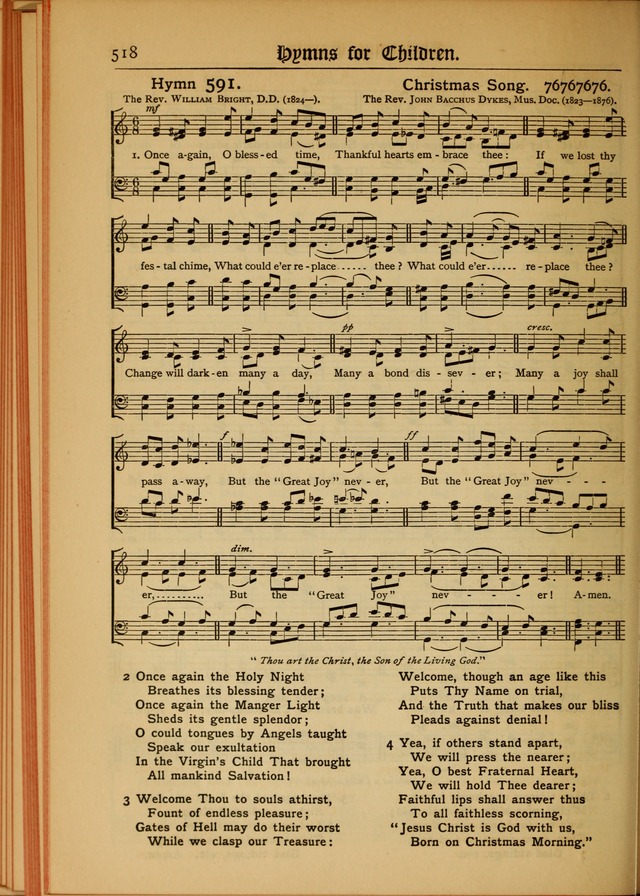 The Evangelical Hymnal with Tunes page 522