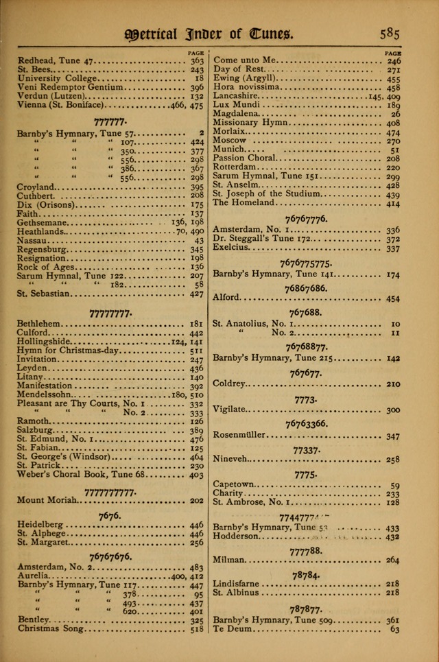 The Evangelical Hymnal with Tunes page 589