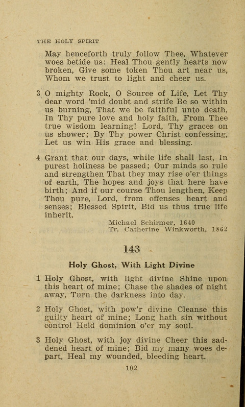 The Evangelical Hymnal. Text edition page 102