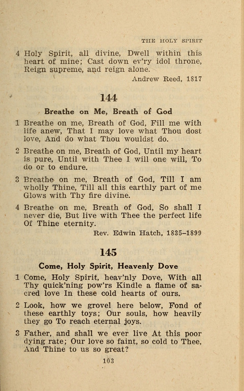 The Evangelical Hymnal. Text edition page 103