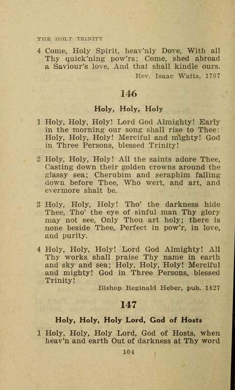 The Evangelical Hymnal. Text edition page 104