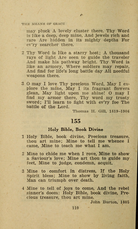 The Evangelical Hymnal. Text edition page 110