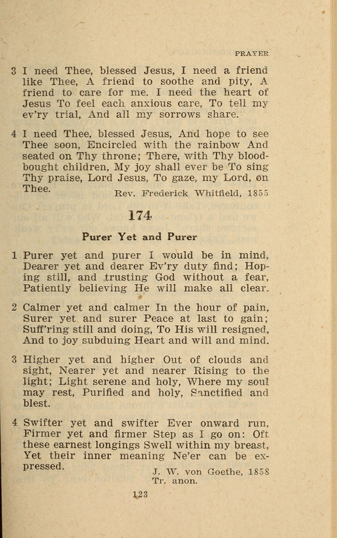 The Evangelical Hymnal. Text edition page 123