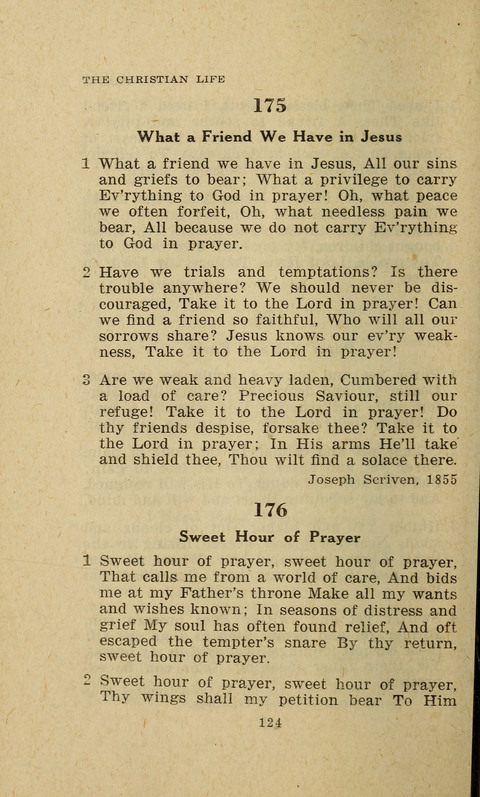 The Evangelical Hymnal. Text edition page 124