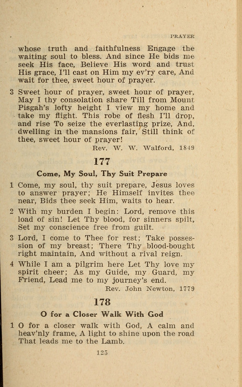 The Evangelical Hymnal. Text edition page 125