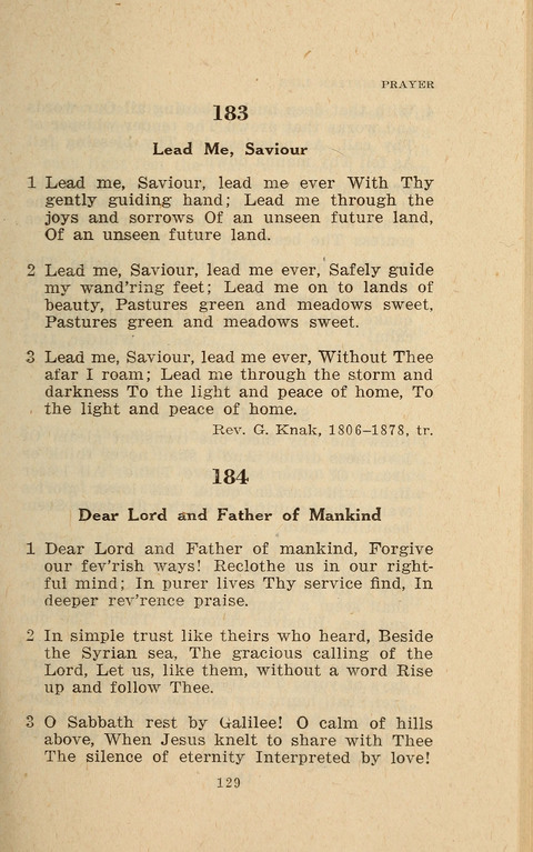 The Evangelical Hymnal. Text edition page 129