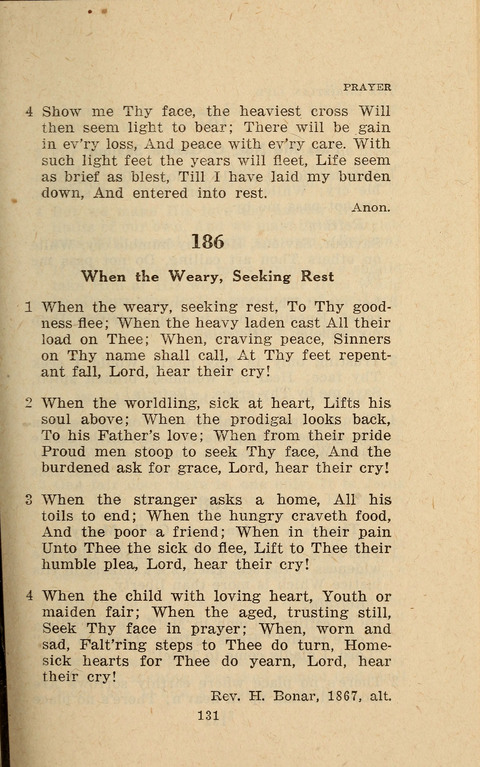 The Evangelical Hymnal. Text edition page 131