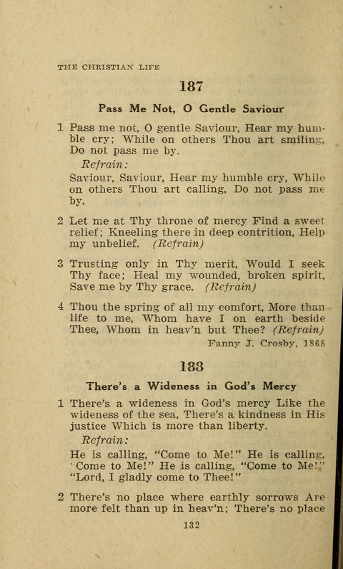 The Evangelical Hymnal. Text edition page 132