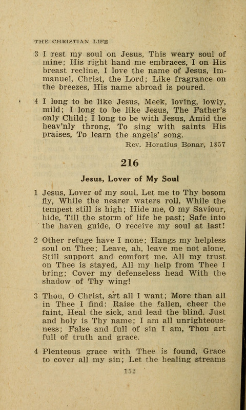 The Evangelical Hymnal. Text edition page 152