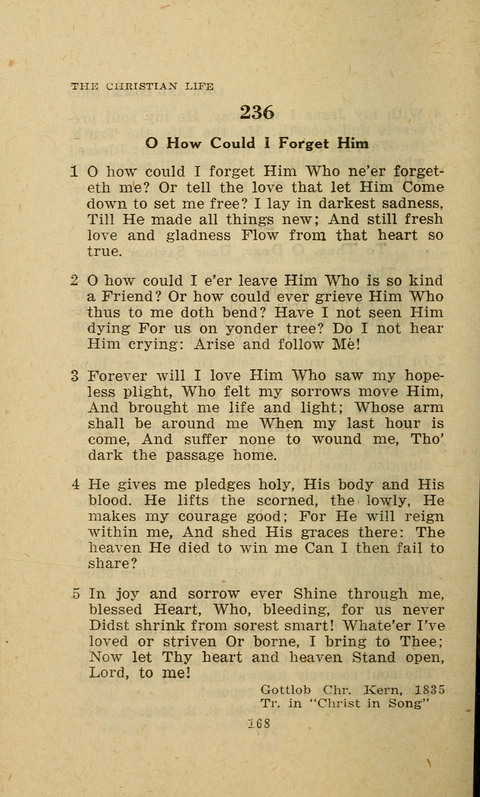 The Evangelical Hymnal. Text edition page 168