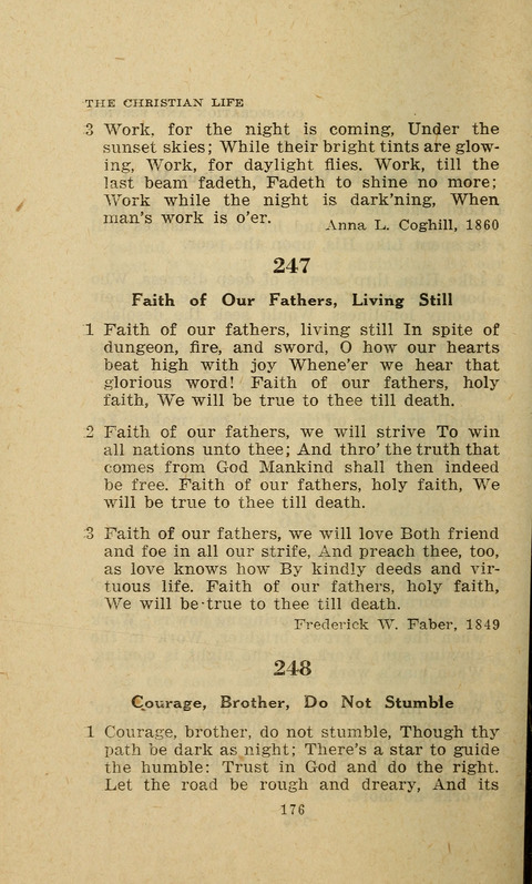 The Evangelical Hymnal. Text edition page 176