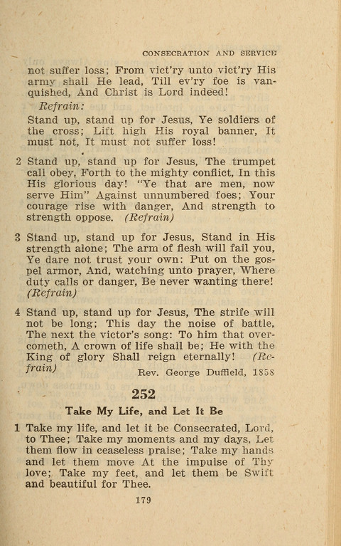 The Evangelical Hymnal. Text edition page 179